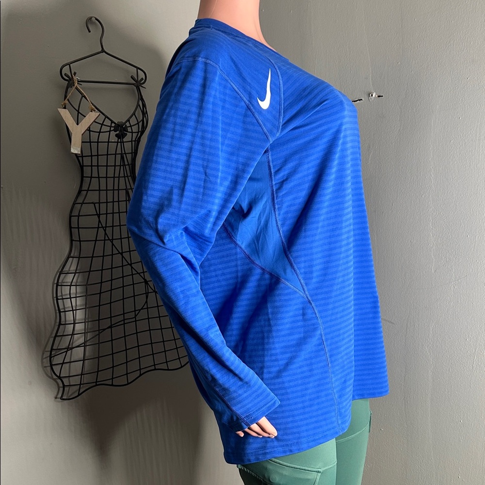 Nike Blue Long Sleeve Performance Top